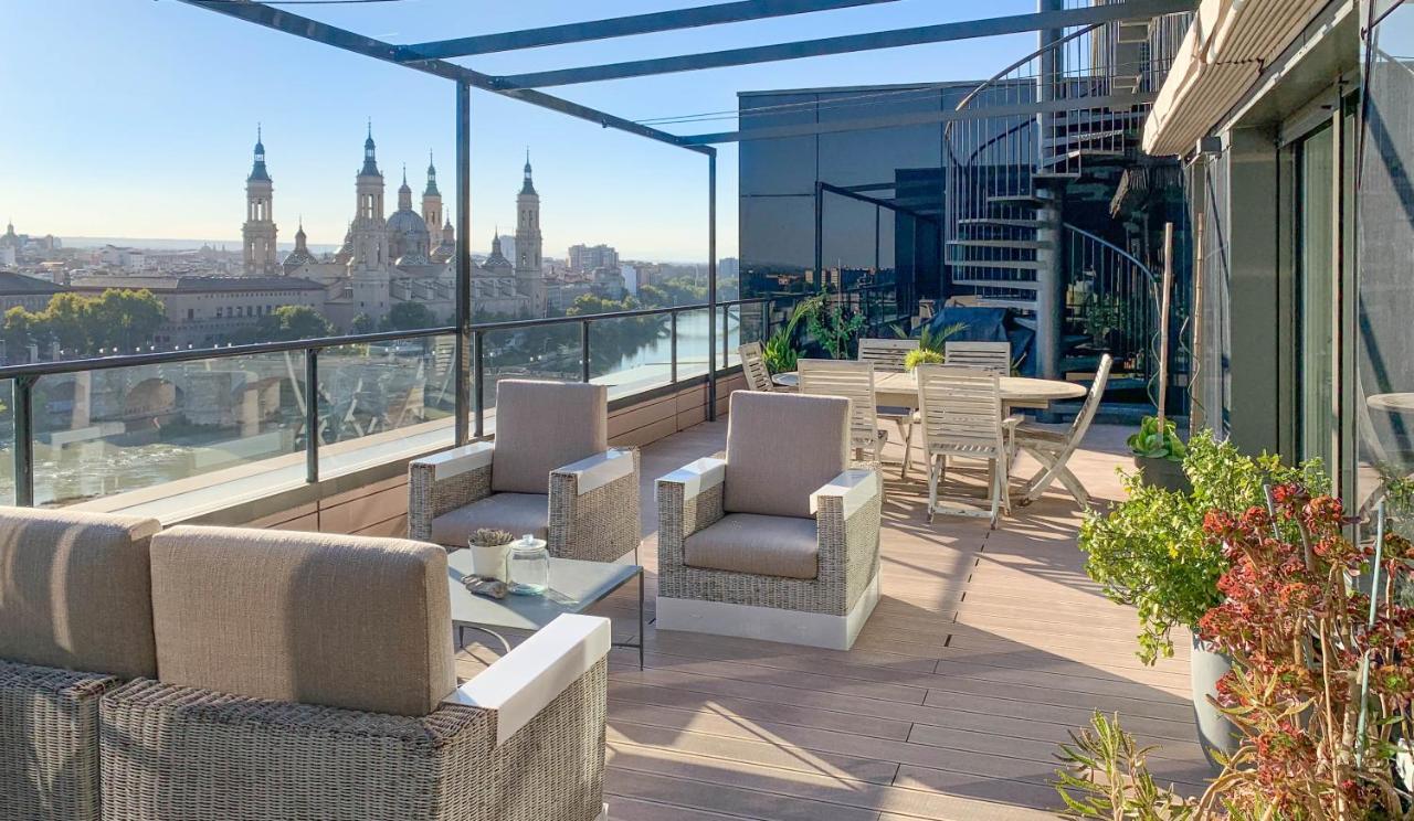 Ático mejores vistas al Pilar jacuzzi y garaje Saragoça Exterior foto